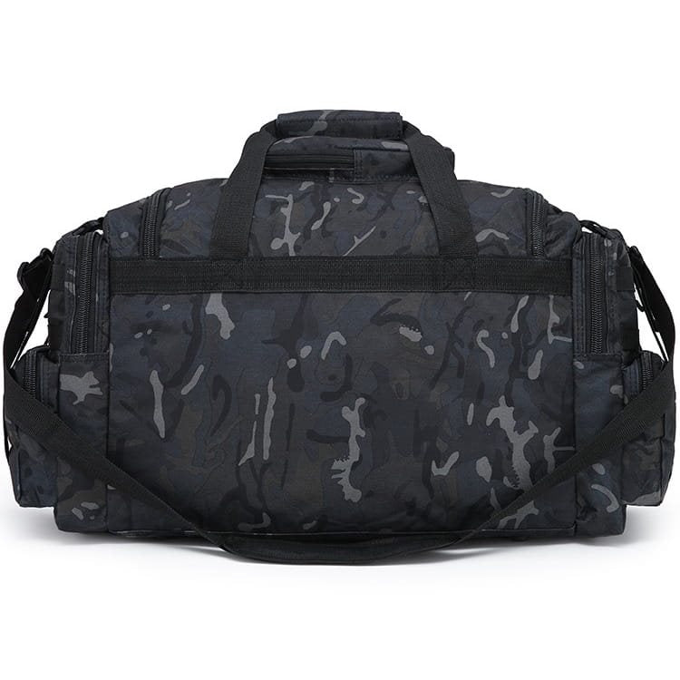 Bolsa de viaje SAXON HOLDALL 50 L negra con compartimentos exteriores para organizar