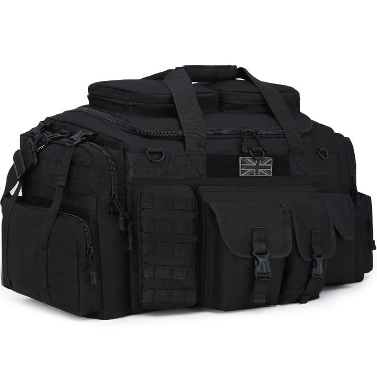 Bolsa SAXON HOLDALL 100 l negra con 11 bolsillos exteriores