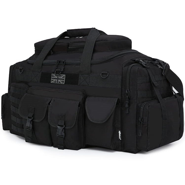 Bolsa SAXON HOLDALL 100 l negra con 11 bolsillos exteriores