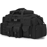 Bolsa SAXON HOLDALL negra 125 L con 11 bolsillos y correa ajustable