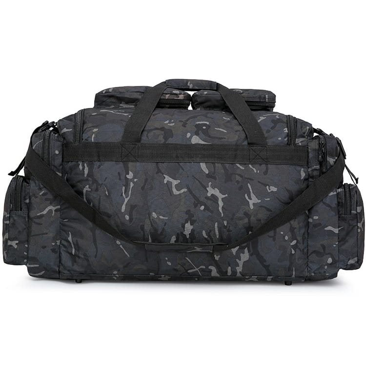 Bolsa SAXON HOLDALL negra 125 L con 11 bolsillos y correa ajustable