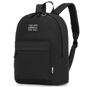Mochila STREET PACK 18 L negra, ligera EDC con sistema acolchado, bolsillo lateral y frontal, asa de tela y anilla en D metálica