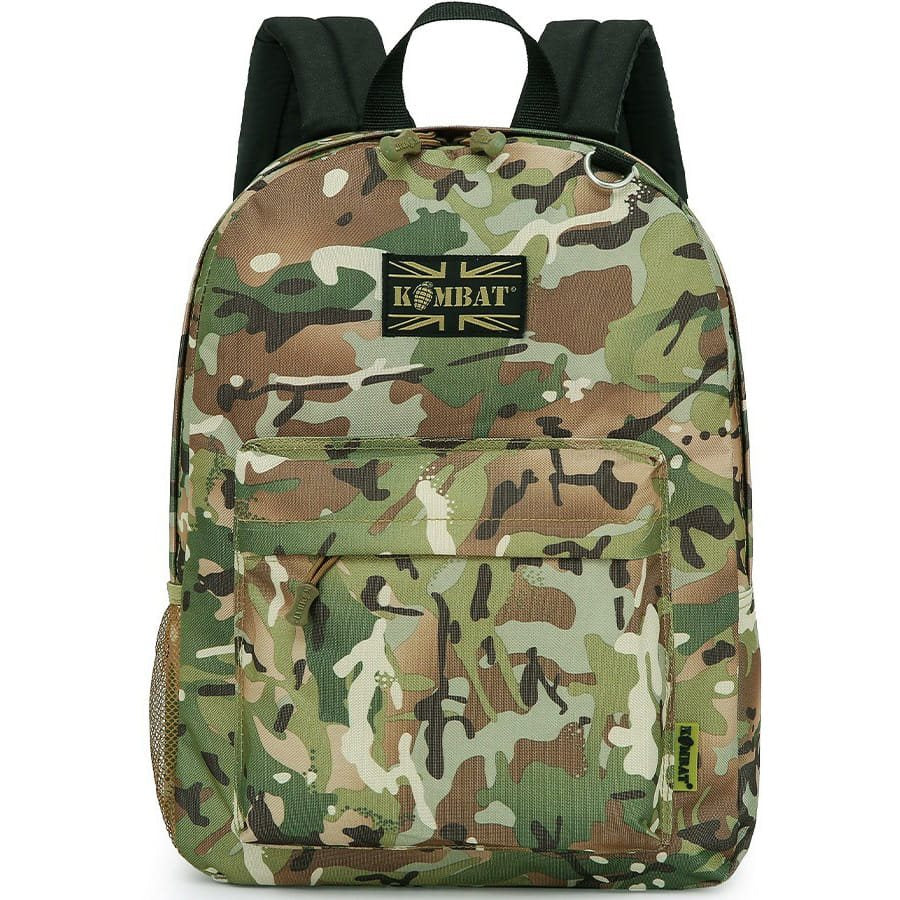 Mochila STREET PACK 18 L negra, ligera EDC con sistema acolchado, bolsillo lateral y frontal, asa de tela y anilla en D metálica