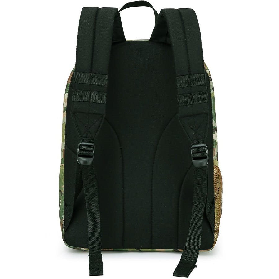 Mochila STREET PACK 18 L negra, ligera EDC con sistema acolchado, bolsillo lateral y frontal, asa de tela y anilla en D metálica