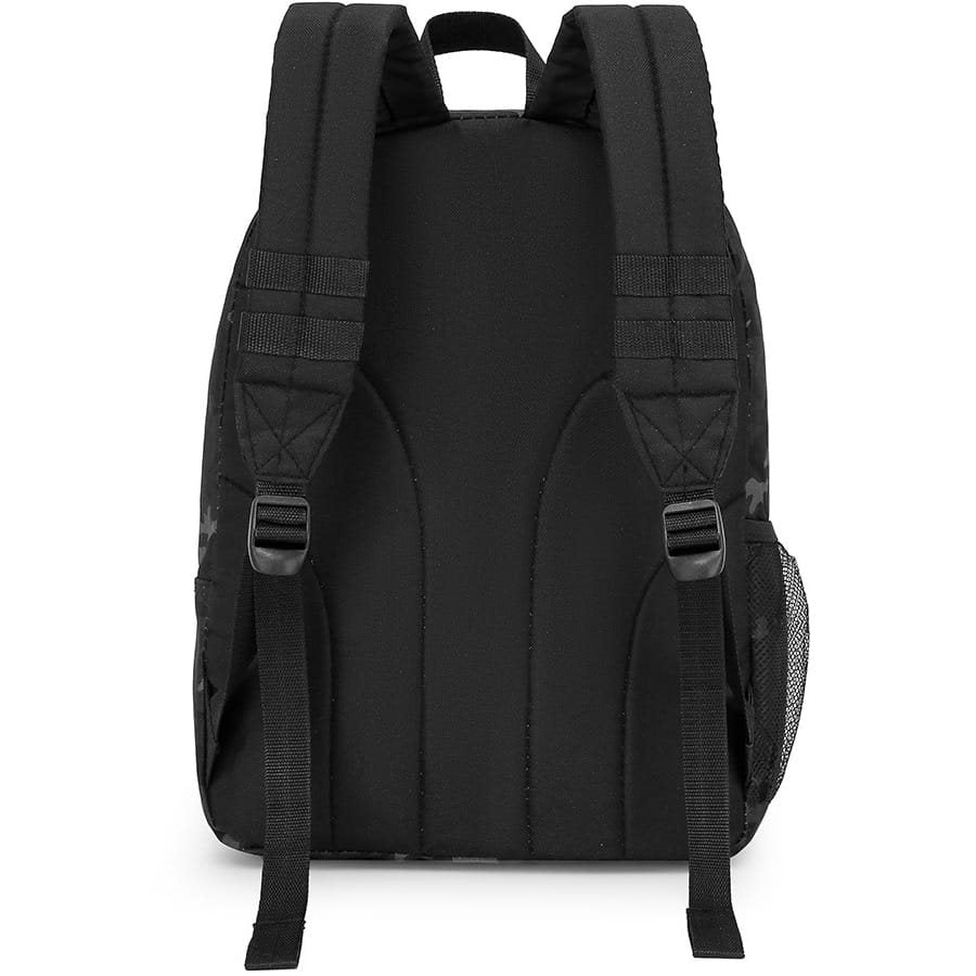 Mochila STREET PACK 18 L negra, ligera EDC con sistema acolchado, bolsillo lateral y frontal, asa de tela y anilla en D metálica
