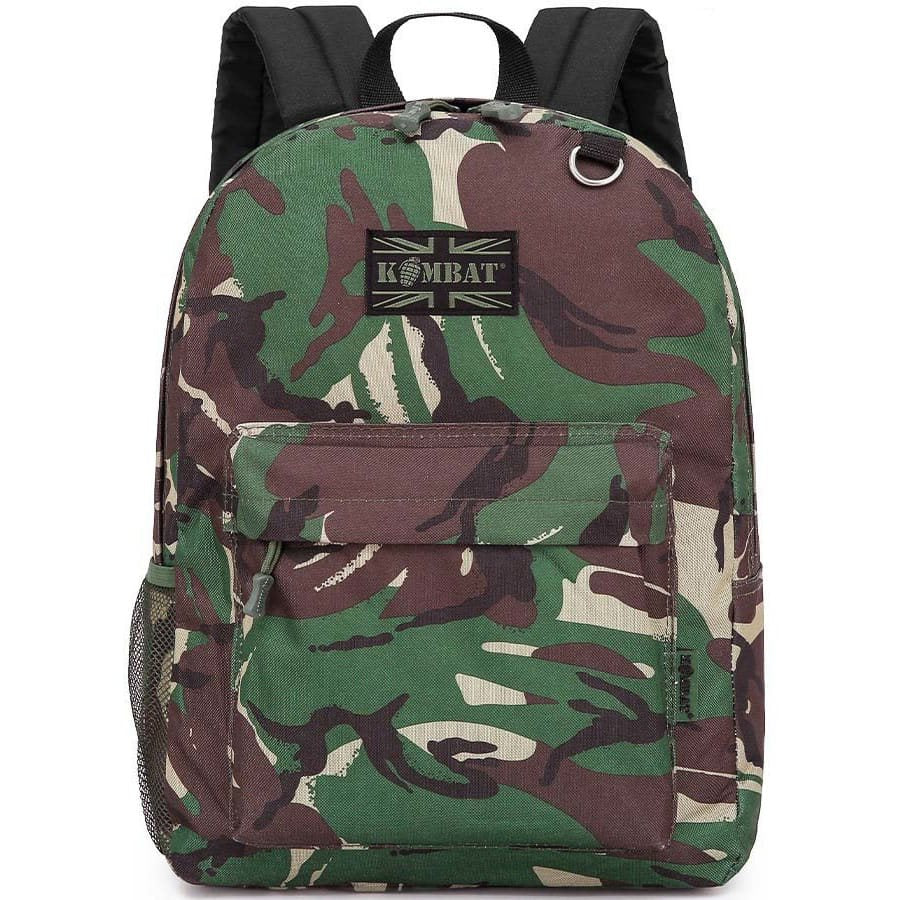 Mochila STREET PACK 18 L negra, ligera EDC con sistema acolchado, bolsillo lateral y frontal, asa de tela y anilla en D metálica