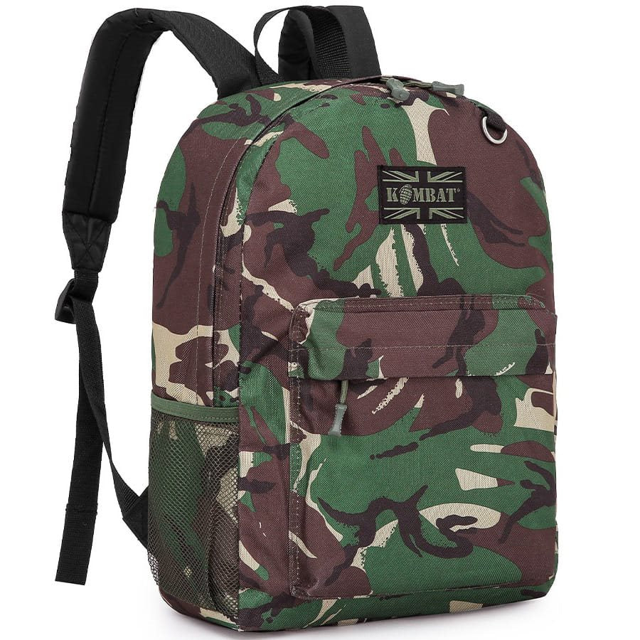 Mochila STREET PACK 18 L negra, ligera EDC con sistema acolchado, bolsillo lateral y frontal, asa de tela y anilla en D metálica
