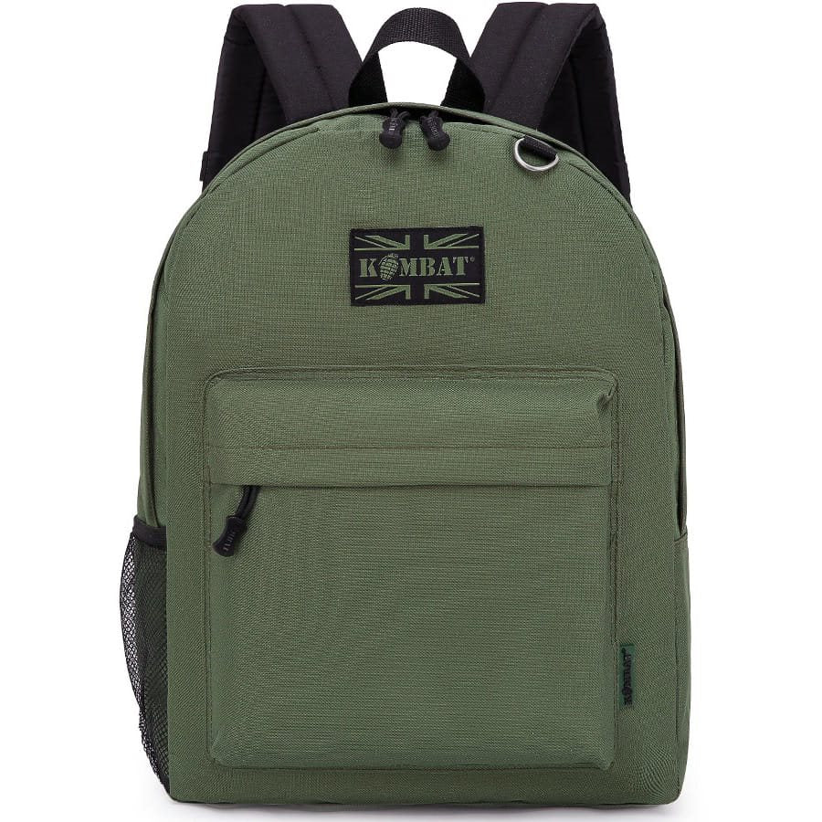 Mochila STREET PACK 18 L negra, ligera EDC con sistema acolchado, bolsillo lateral y frontal, asa de tela y anilla en D metálica