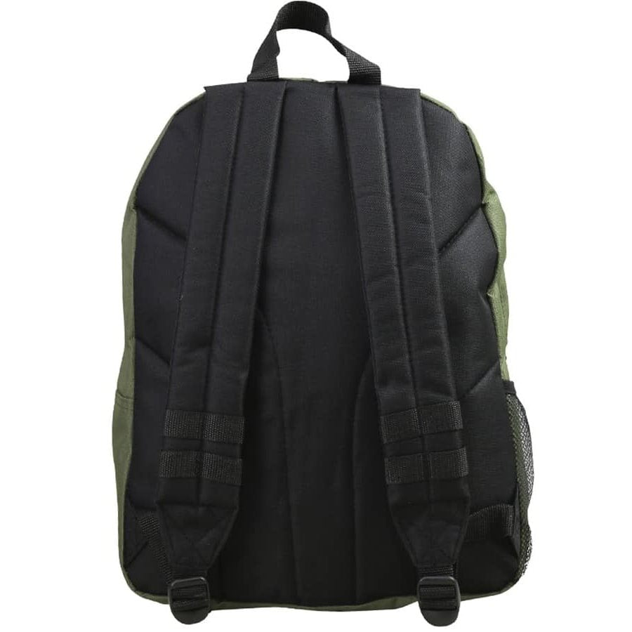 Mochila STREET PACK 18 L negra, ligera EDC con sistema acolchado, bolsillo lateral y frontal, asa de tela y anilla en D metálica