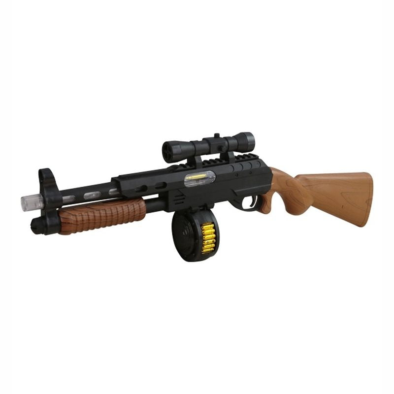 Pistola de juguete pump-action de plástico 57 cm con luces y sonidos