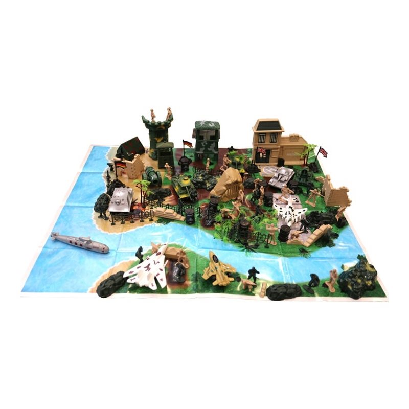 Set 130 figuras militares de plástico KOMBAT FORCE en bolsa con cremallera