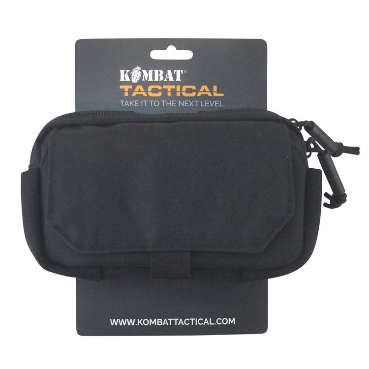 Funda utilitaria MOLLE para teléfono negra con forro de felpa