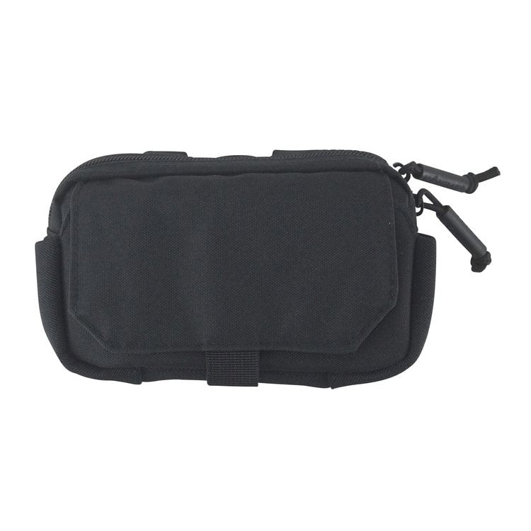 Funda utilitaria MOLLE para teléfono negra con forro de felpa