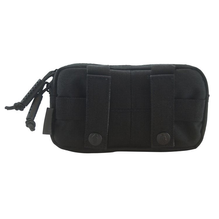 Funda utilitaria MOLLE para teléfono negra con forro de felpa
