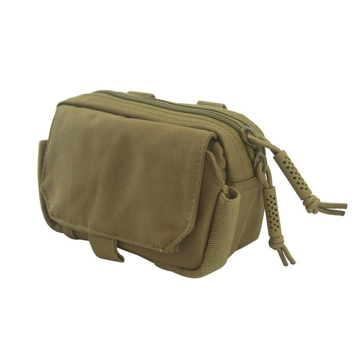 Funda utilitaria MOLLE para teléfono negra con forro de felpa