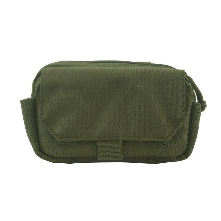 Funda utilitaria MOLLE para teléfono negra con forro de felpa