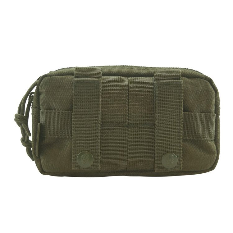 Funda utilitaria MOLLE para teléfono negra con forro de felpa
