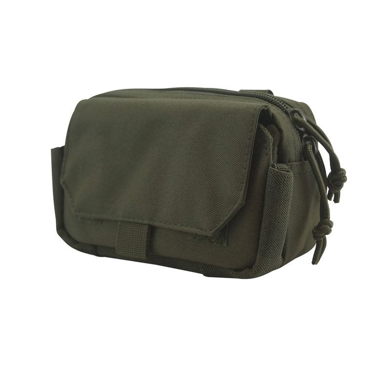 Funda utilitaria MOLLE para teléfono negra con forro de felpa