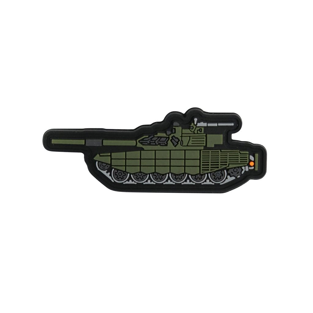 Parche PVC con velcro con diseño de tanque, 50x73 mm