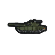 Parche PVC con velcro con diseño de tanque, 50x73 mm