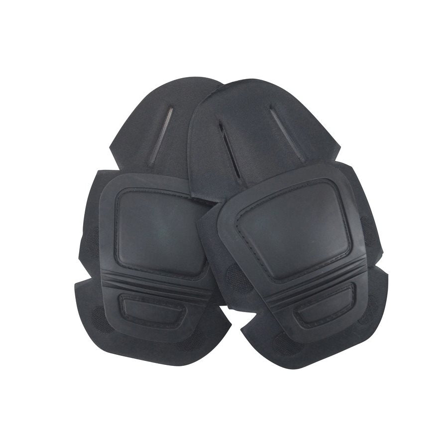 Protectores de rodilla de repuesto GEN II negros, exterior plástico resistente e interior de espuma