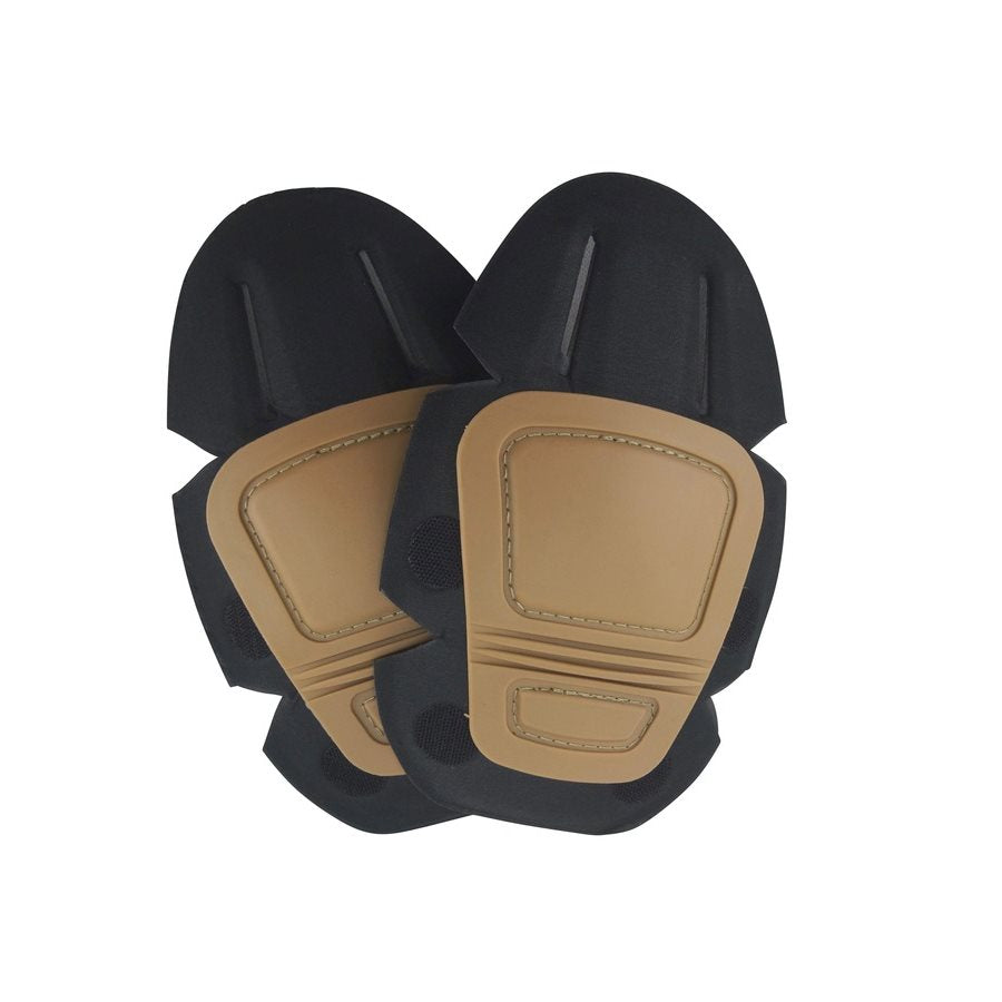 Protectores de rodilla de repuesto GEN II negros, exterior plástico resistente e interior de espuma
