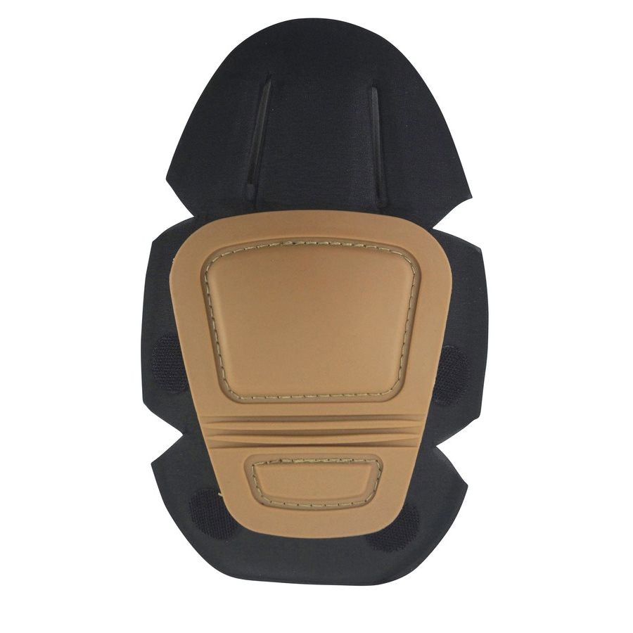 Protectores de rodilla de repuesto GEN II negros, exterior plástico resistente e interior de espuma