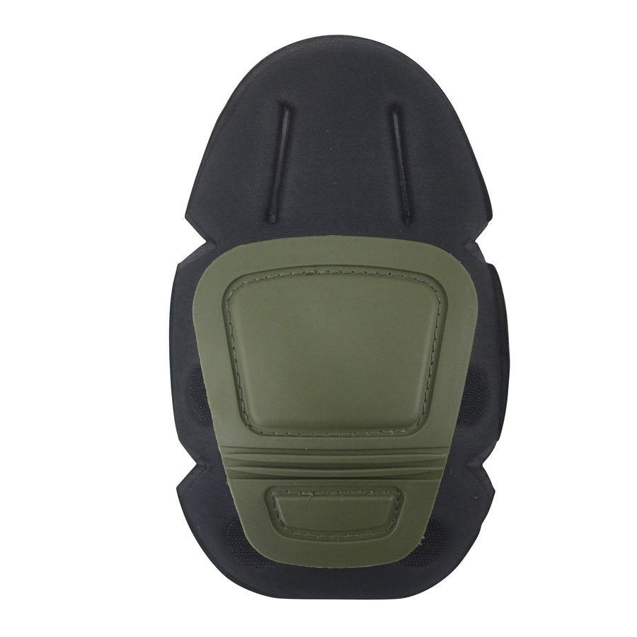 Protectores de rodilla de repuesto GEN II negros, exterior plástico resistente e interior de espuma