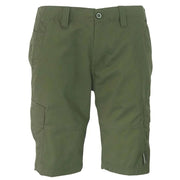 Shorts cargo RECON verdes en poli-algodón con acabado rip-stop