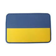Parche PVC bandera de Ucrania 7,5x5 cm con velcro