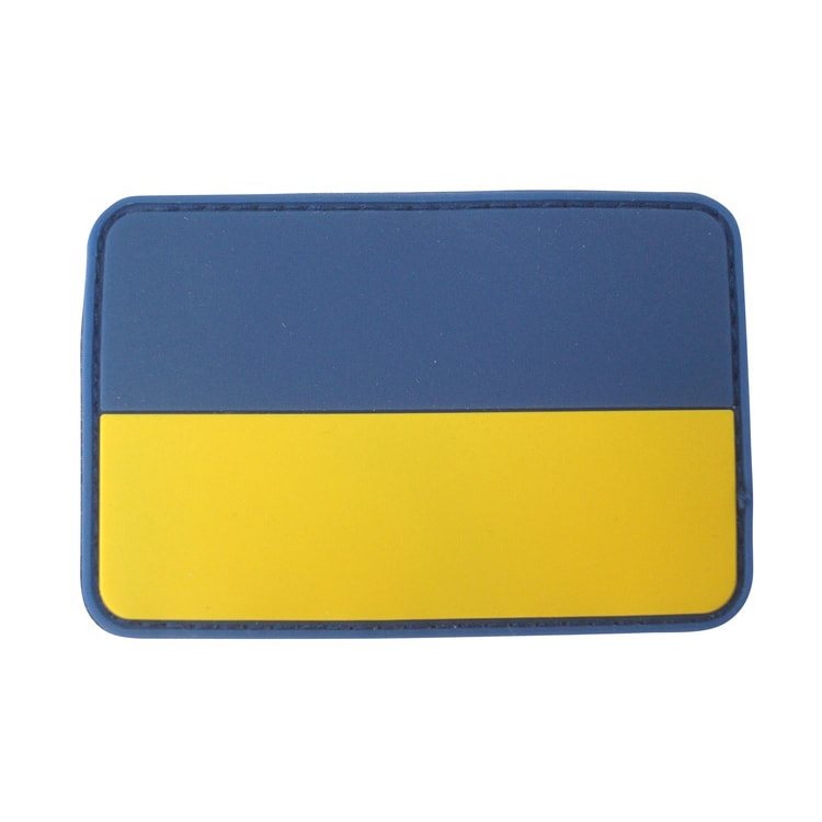 Parche PVC bandera de Ucrania 7,5x5 cm con velcro