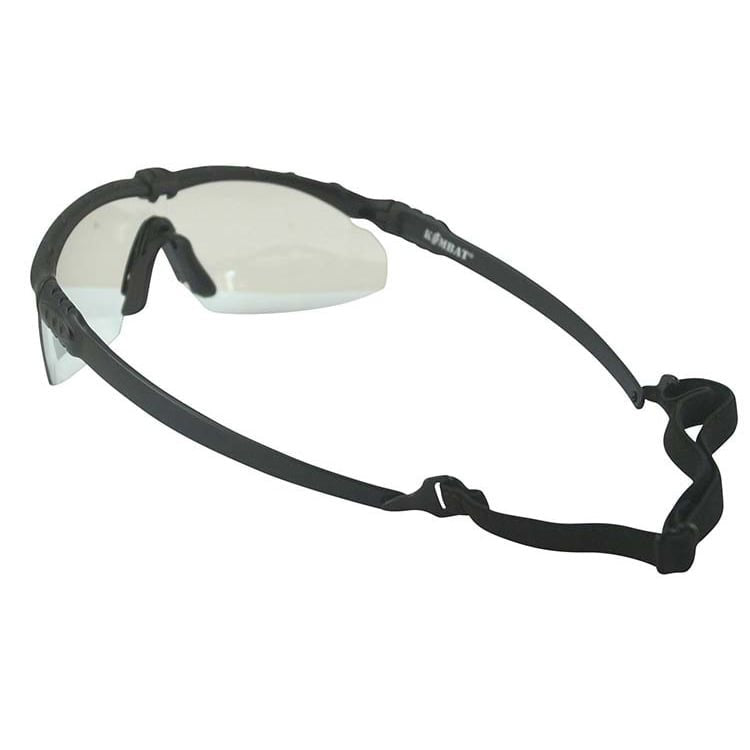 Gafas RANGER con marco negro y lentes transparentes, vista frontal