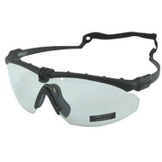 Gafas RANGER con marco negro y lentes transparentes, vista frontal