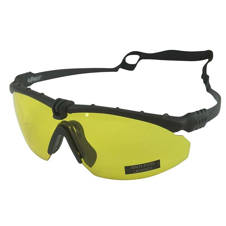 Gafas RANGER con marco negro y lentes transparentes, vista frontal