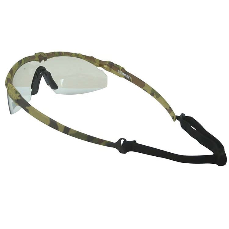 Gafas RANGER con marco negro y lentes transparentes, vista frontal