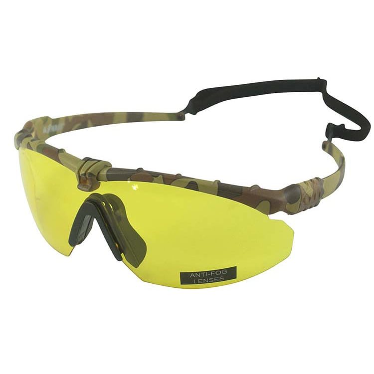Gafas RANGER con marco negro y lentes transparentes, vista frontal