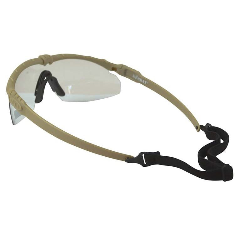 Gafas RANGER con marco negro y lentes transparentes, vista frontal