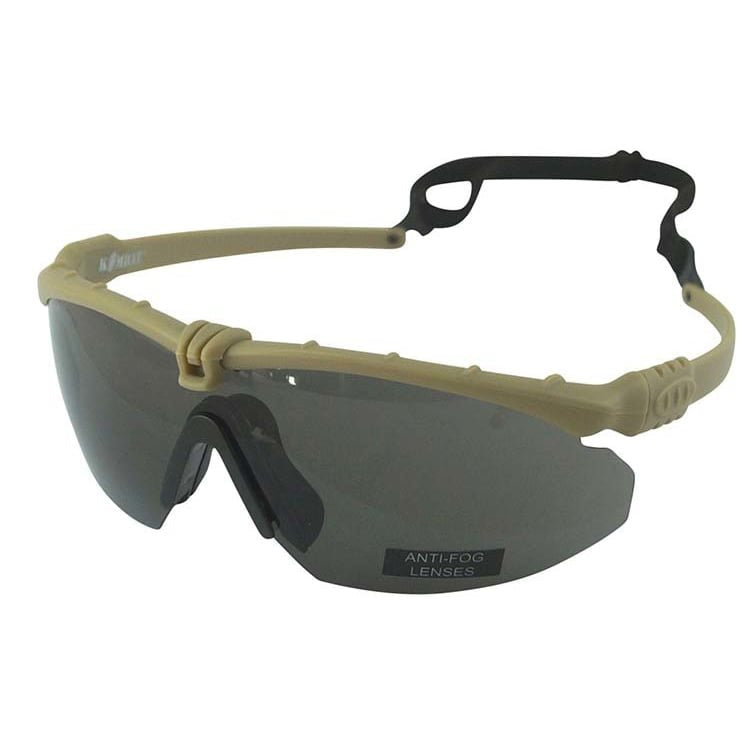 Gafas RANGER con marco negro y lentes transparentes, vista frontal