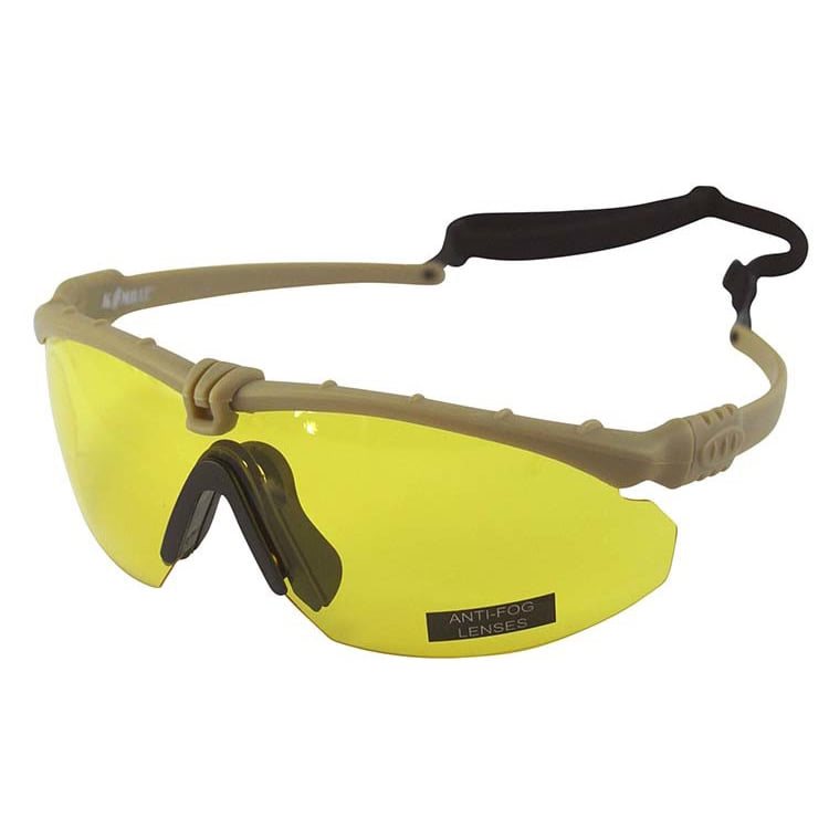 Gafas RANGER con marco negro y lentes transparentes, vista frontal