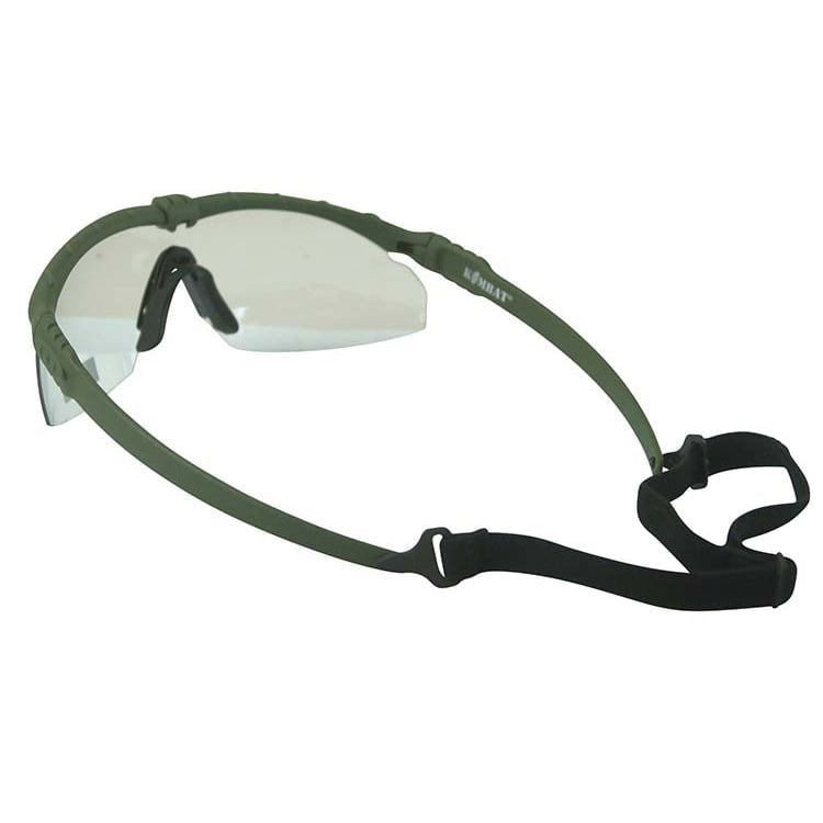 Gafas RANGER con marco negro y lentes transparentes, vista frontal