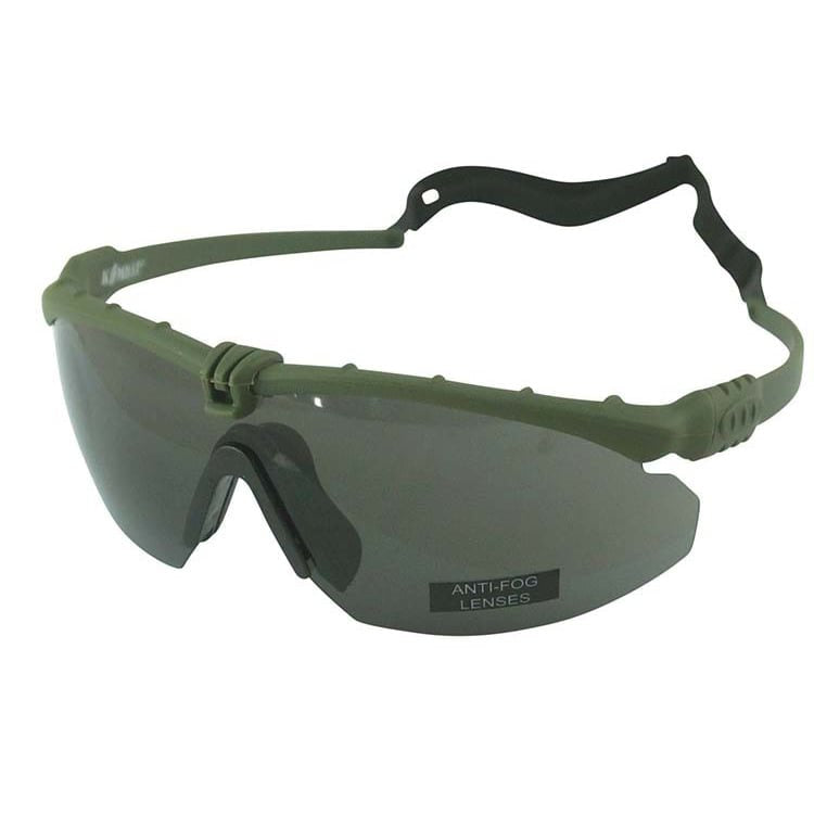 Gafas RANGER con marco negro y lentes transparentes, vista frontal