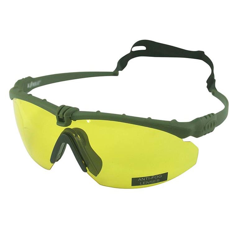 Gafas RANGER con marco negro y lentes transparentes, vista frontal