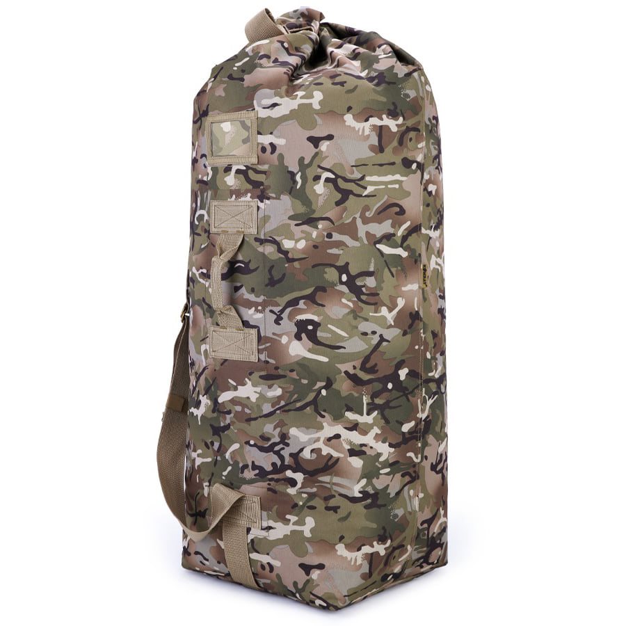 Bolsa KIT BAG LARGE 75 l negra en poliester 600D con cierre de cordon y correa con mosqueton metalico