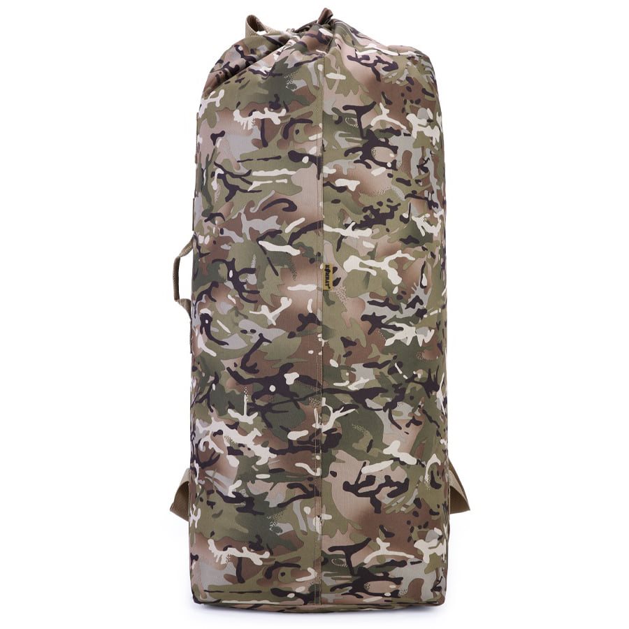 Bolsa KIT BAG LARGE 75 l negra en poliester 600D con cierre de cordon y correa con mosqueton metalico
