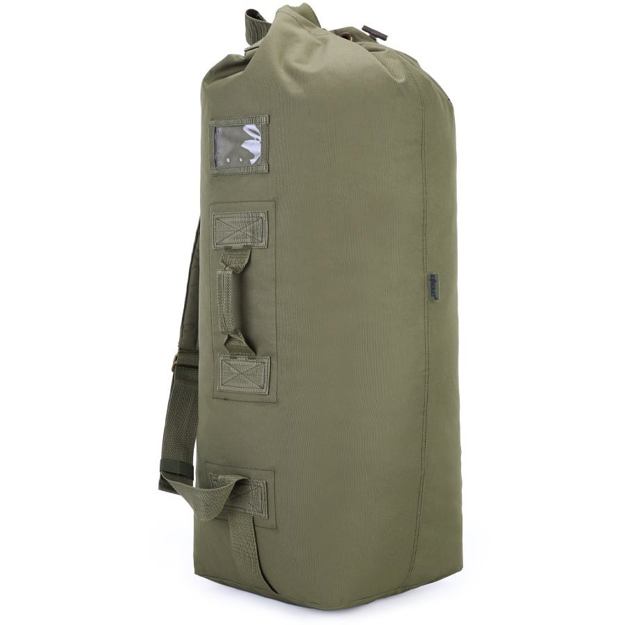 Bolsa KIT BAG LARGE 75 l negra en poliester 600D con cierre de cordon y correa con mosqueton metalico