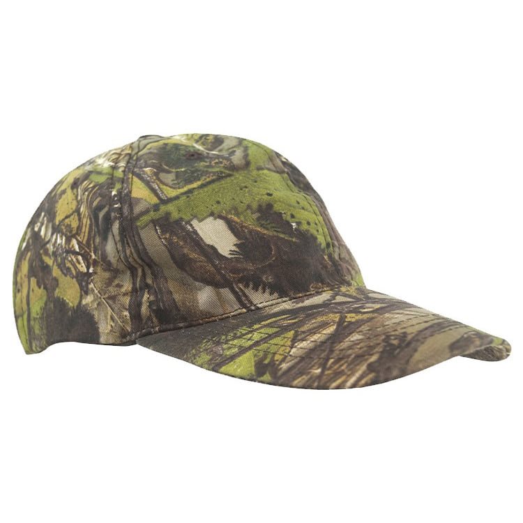 Gorra baseball en camuflaje English Hedgerow con visera, poliéster y algodón rip-stop, talla ajustable