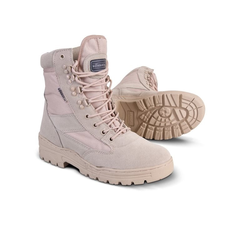 Botas tácticas PATROL DESERT color desierto, serraje y nylon, plantilla EVA extraíble, suela goma antideslizante