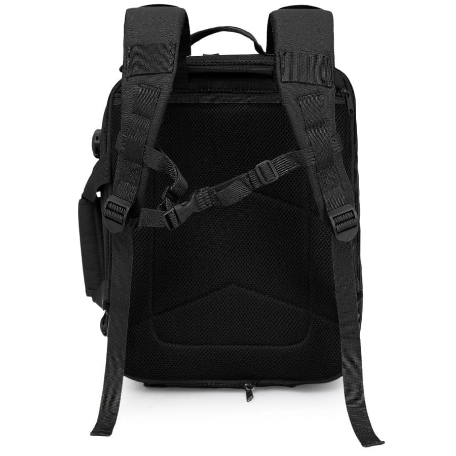 Bolsa táctica bandolera NAV negra con múltiples compartimentos, 45x35x20 cm