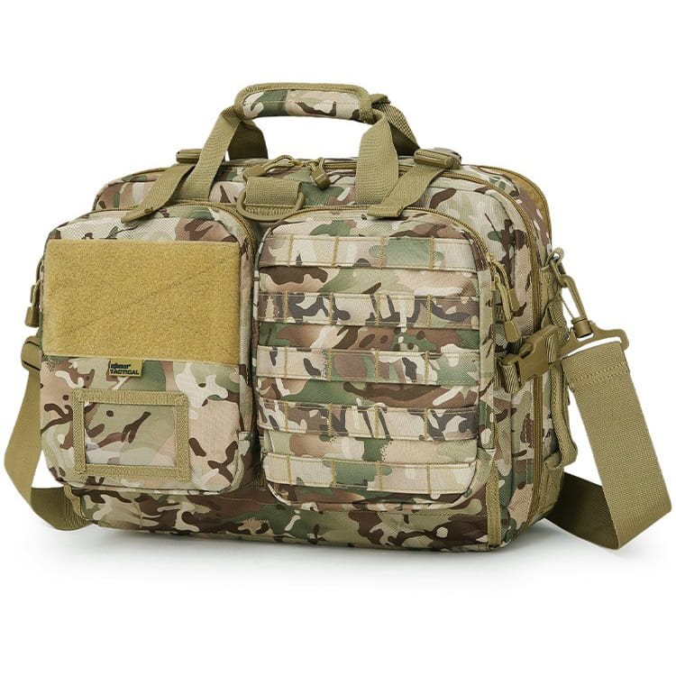 Bolsa táctica NAV negra KO-891 vista frontal con bolsillos organizadores