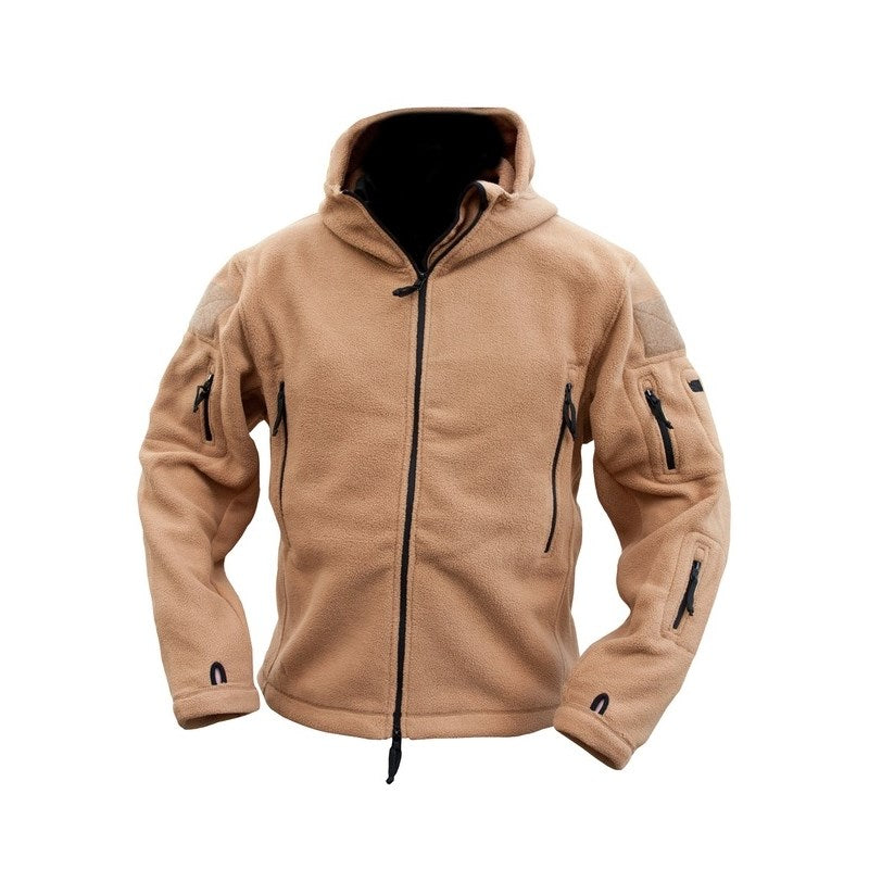 Sudadera FLEECE RECON verde con capucha y bolsillos, 100% poliéster